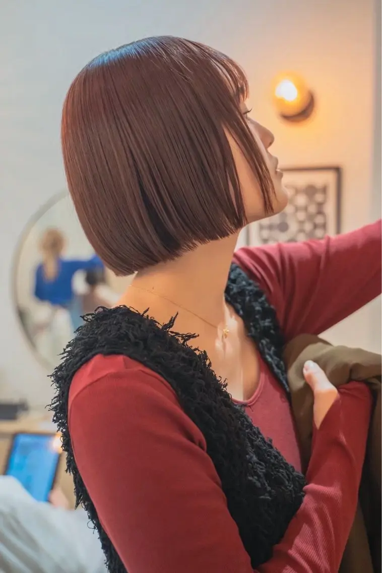 ショート カラー カット 割引中‼️縮毛矯正 船橋駅5分/鈴木杏美のヘアスタイル