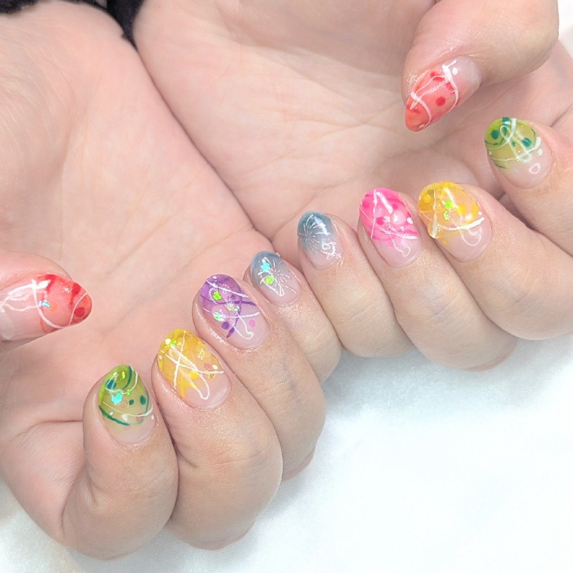 ネイル ヨーヨーネイル ハンドネイル 推しネイル | 　aycnailのネイルデザイン