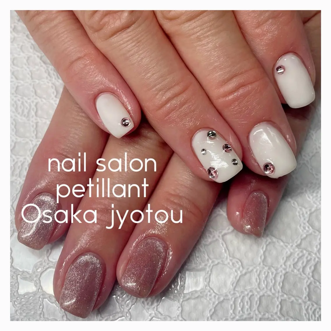 ネイル アートネイル 持ち込み スクエアネイル nail salon petillantのネイルデザイン