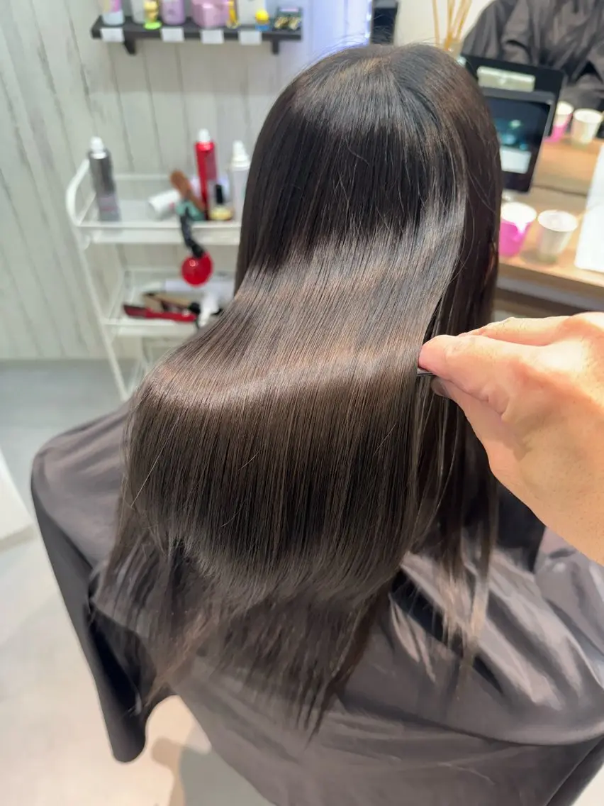 ロング カラー 髪質改善 艶髪改善師/高橋潤 /縮毛矯正のヘアスタイル