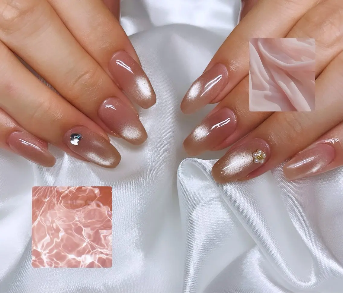 ネイル マグネットネイル マグネットワンカラー ワンカラーネイル ハンドネイル HazeGrass NAILのネイルデザイン