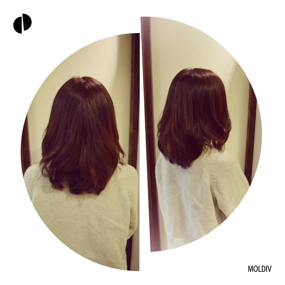 セミロング カラー ブラウンカラー オレンジ オレンジブラウン ✨縮毛矯正✨髪質改善 ナカシマ ユミのヘアスタイル