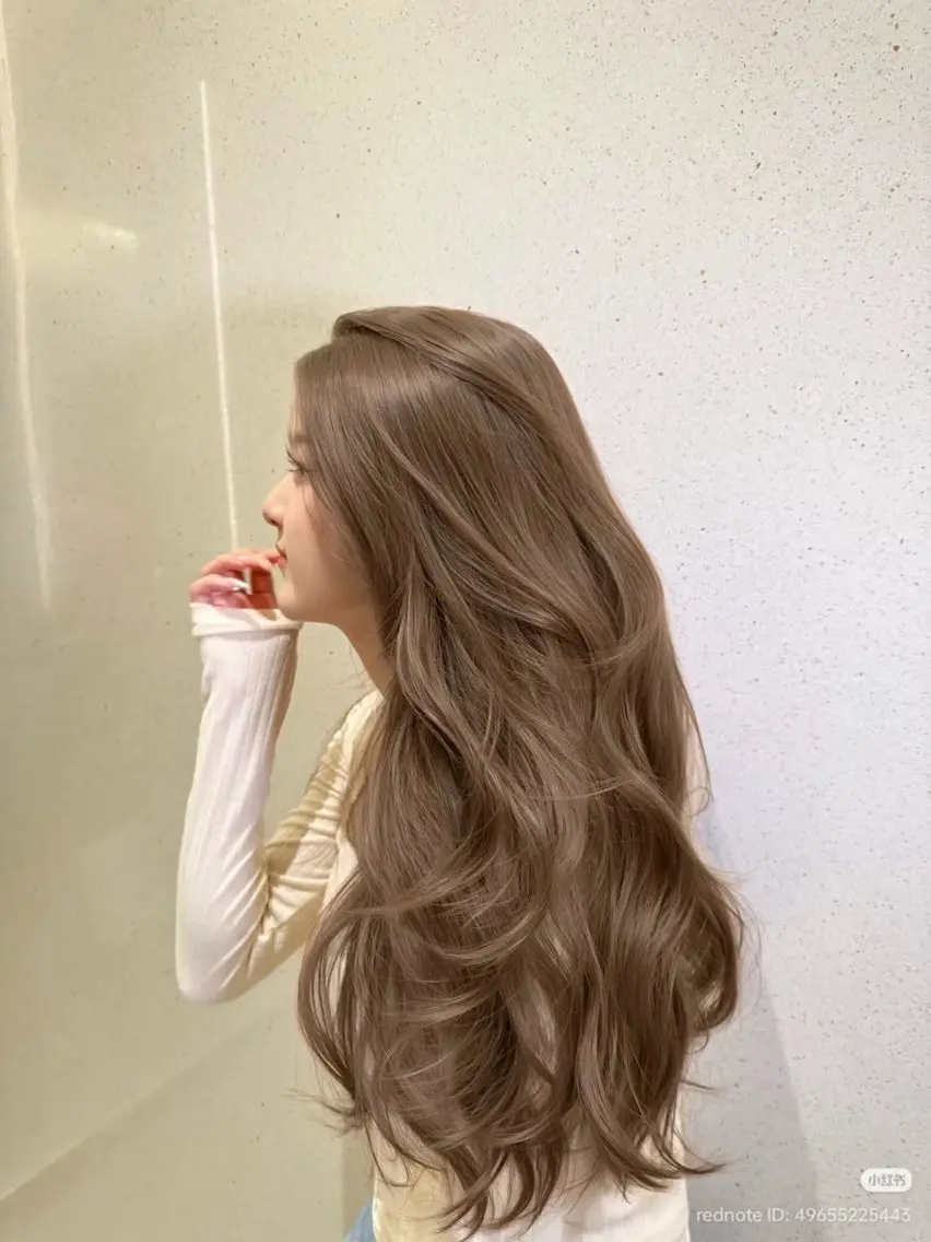 ロング カラー ブリーチ ブラウンカラー 透明感カラー ダブルカラー 銀座/韓国レイヤー/ 艶カラー🍓原田侑依のヘアスタイル