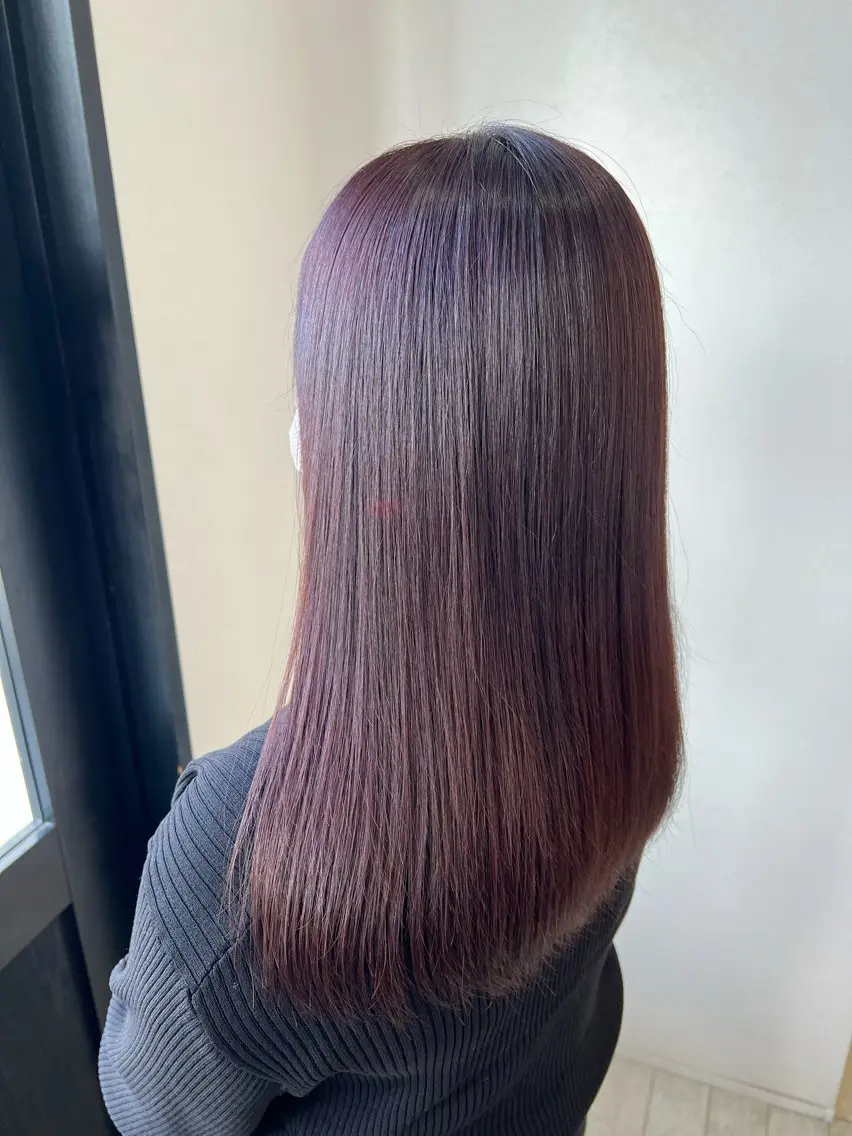 セミロング カラー カット 縮毛矯正 鈴木 拓海のヘアスタイル