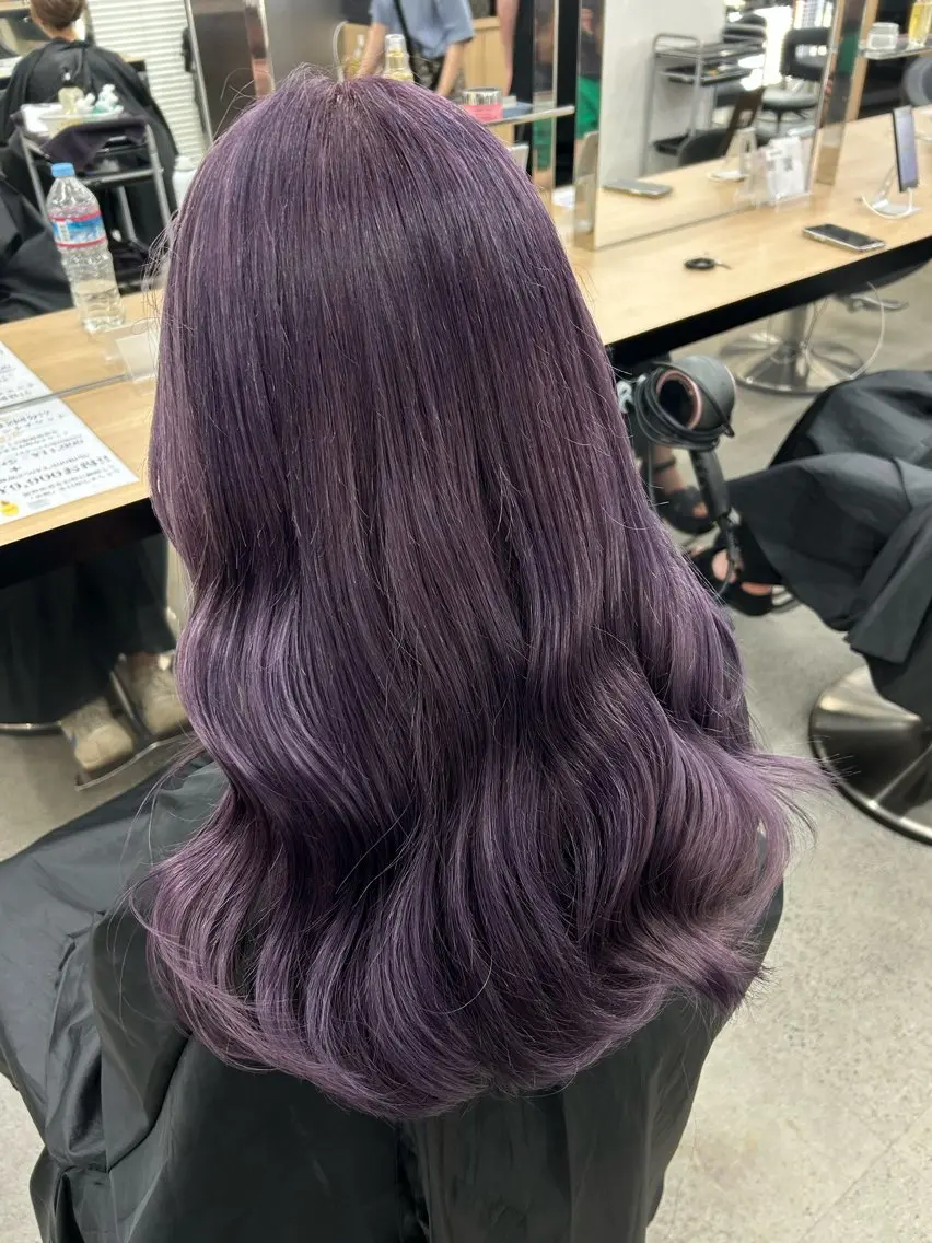 カラー 韓国レイヤー透明感 艶カラー美髪縮毛矯正のヘアスタイル