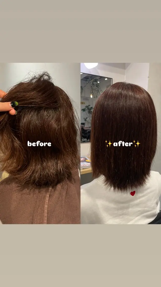 ミディアム 縮毛矯正 HARUHI 銀座 美容師౨ৎ⋆˚のヘアスタイル