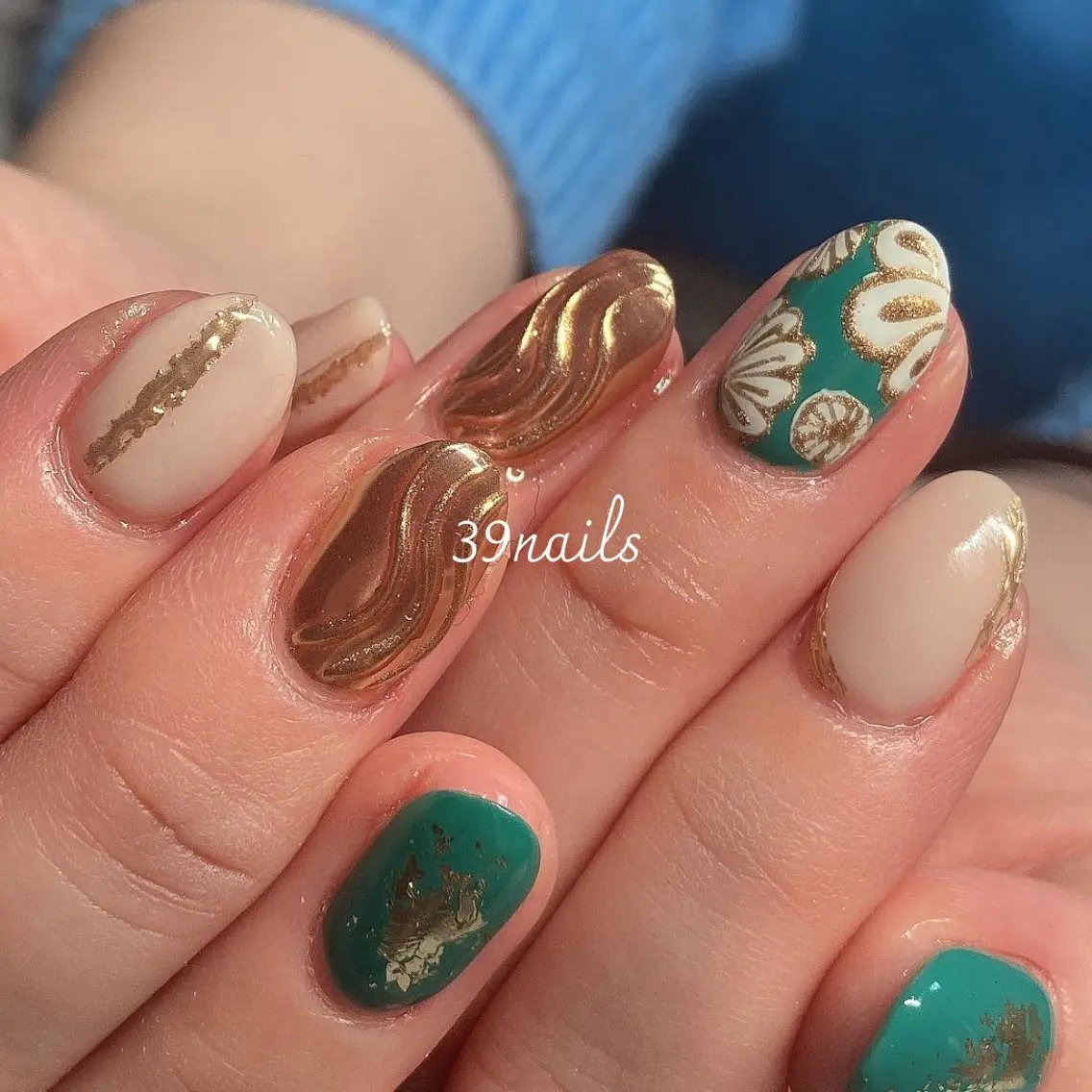 ネイル ジェルネイル パラジェル 39-nails EharaMikuのネイルデザイン