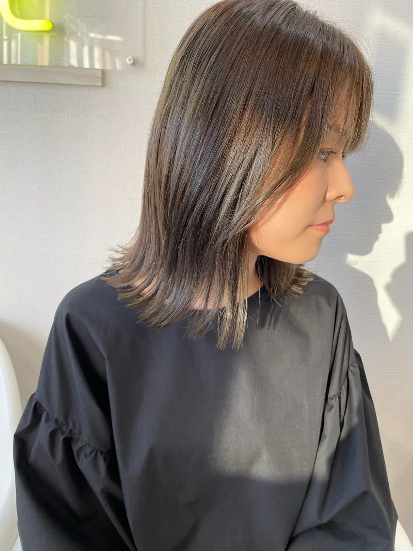 ミディアム カラー カット 縮毛矯正 トリートメント 🔶SUNC ツヅキチアキ🔶のヘアスタイル