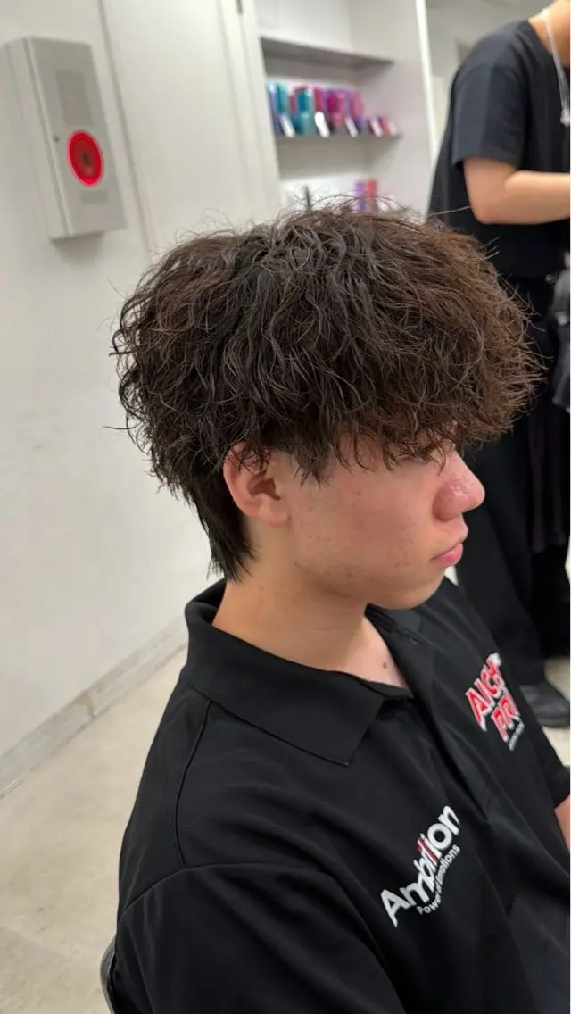 パーマ メンズ 名古屋シャドウパーマ 小川聡太のヘアスタイル