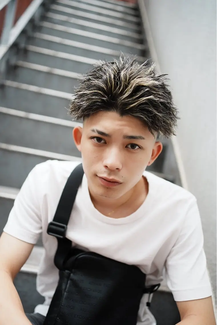 ショート カラー パーマ メンズ カット トリートメント ヘアセット メンズサロン ANSWERのヘアスタイル