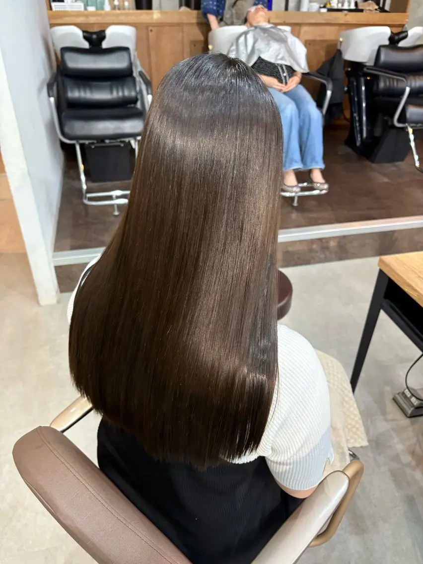 ロング 縮毛矯正 トリートメント 髪質改善／縮毛矯正 関根青葉のヘアスタイル