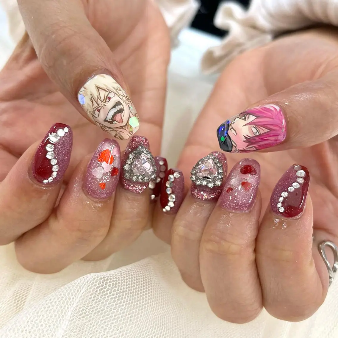 セミロング ハンドネイル 池袋痛ネイル Nok. 渡辺のネイルデザイン