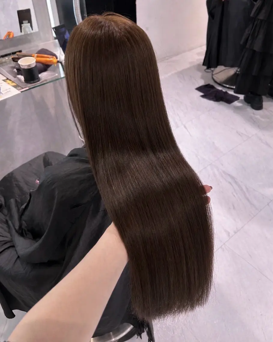 ロング カラー ヘアカラー うる艶透明感カラー HINANO🩶のヘアスタイル