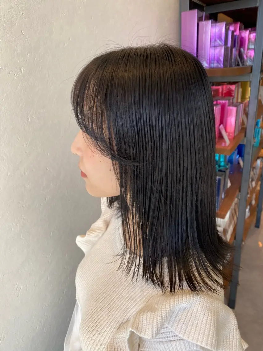 ミディアム カラー カット ヘアカラー 希優🌺ソムリエ /ブリーチ/カットのヘアスタイル