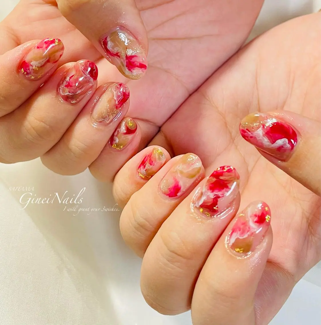 ネイル フットネイル キラキラネイル ロングネイル ミラーネイル ニュアンスネイル Genie Nailsのネイルデザイン