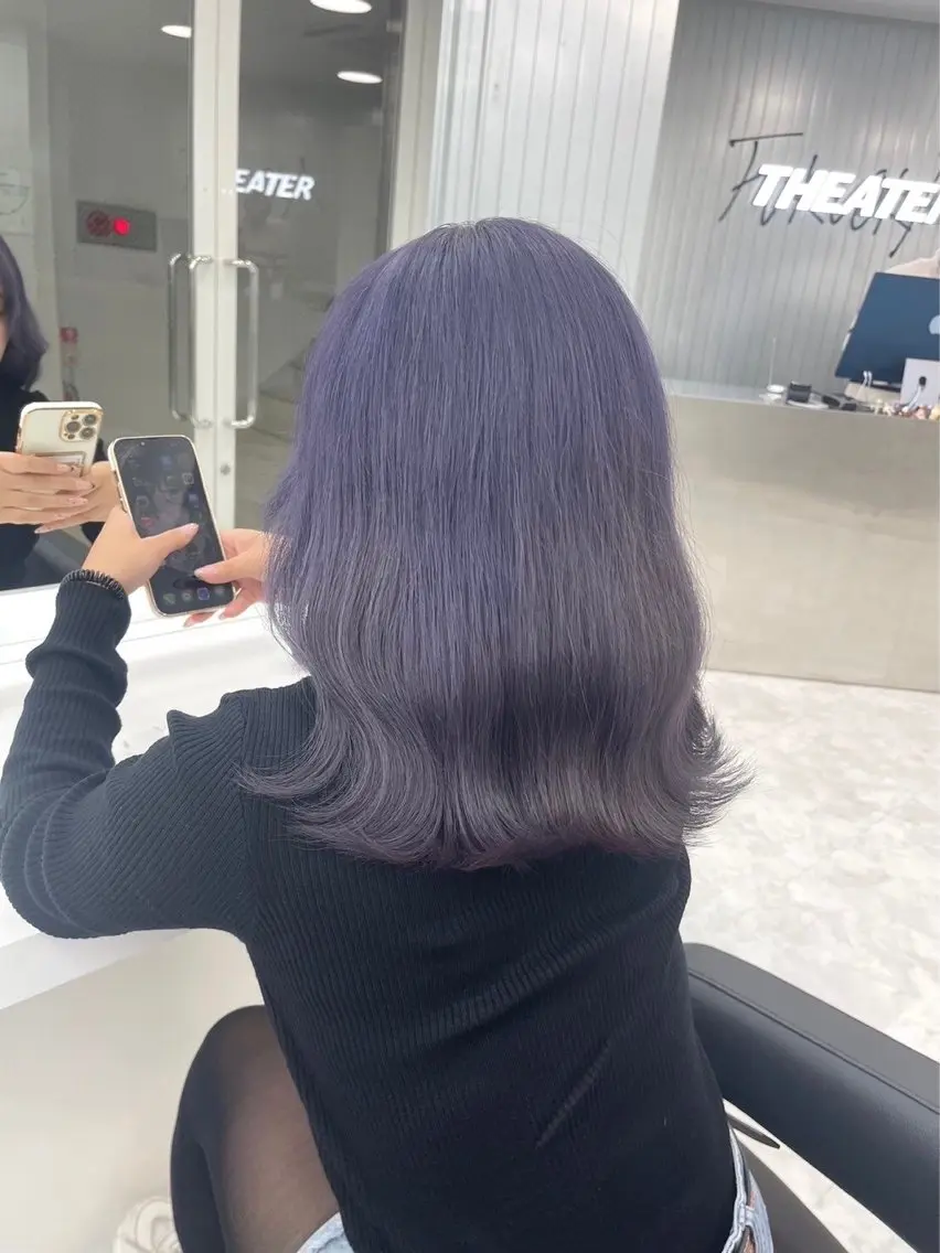 セミロング カラー ヘアアレンジ Ryo横浜韓国ヘア/ 曲がる縮毛矯正特化のヘアスタイル