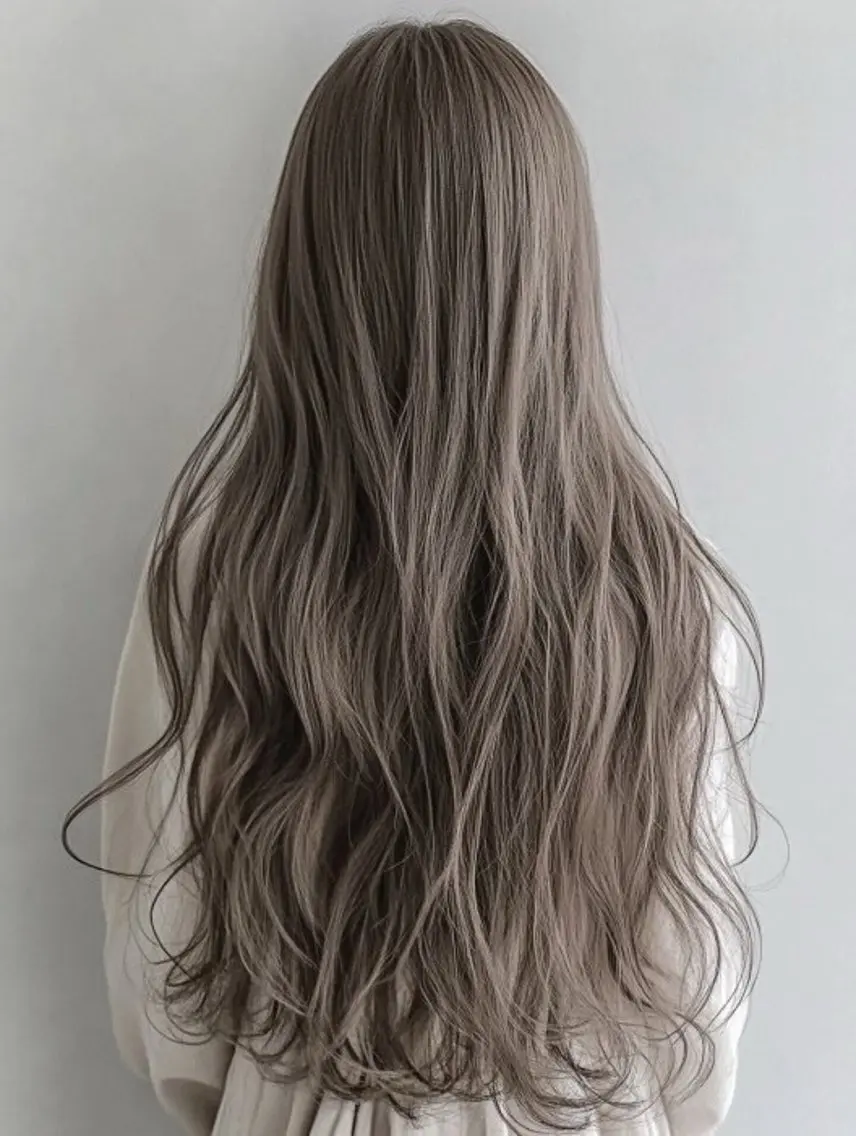 ロング カラー カット ヘアカラー トリートメント LAWE.北堀江/ 韓国エクステのヘアスタイル