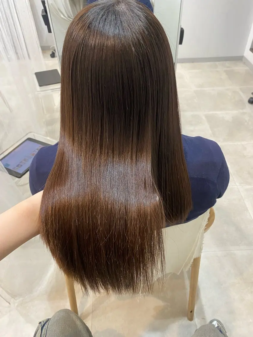 ミディアム カット ヘアカラー トリートメント 谷川 李奈のヘアスタイル