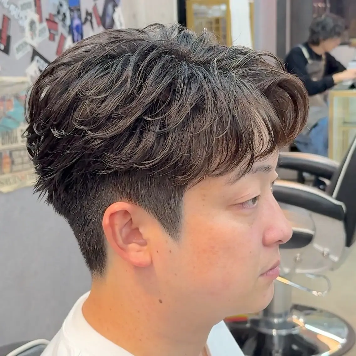 ミディアム パーマ ヘアアレンジ メンズ MENIN メンズ サロン 望月 涼太のヘアスタイル