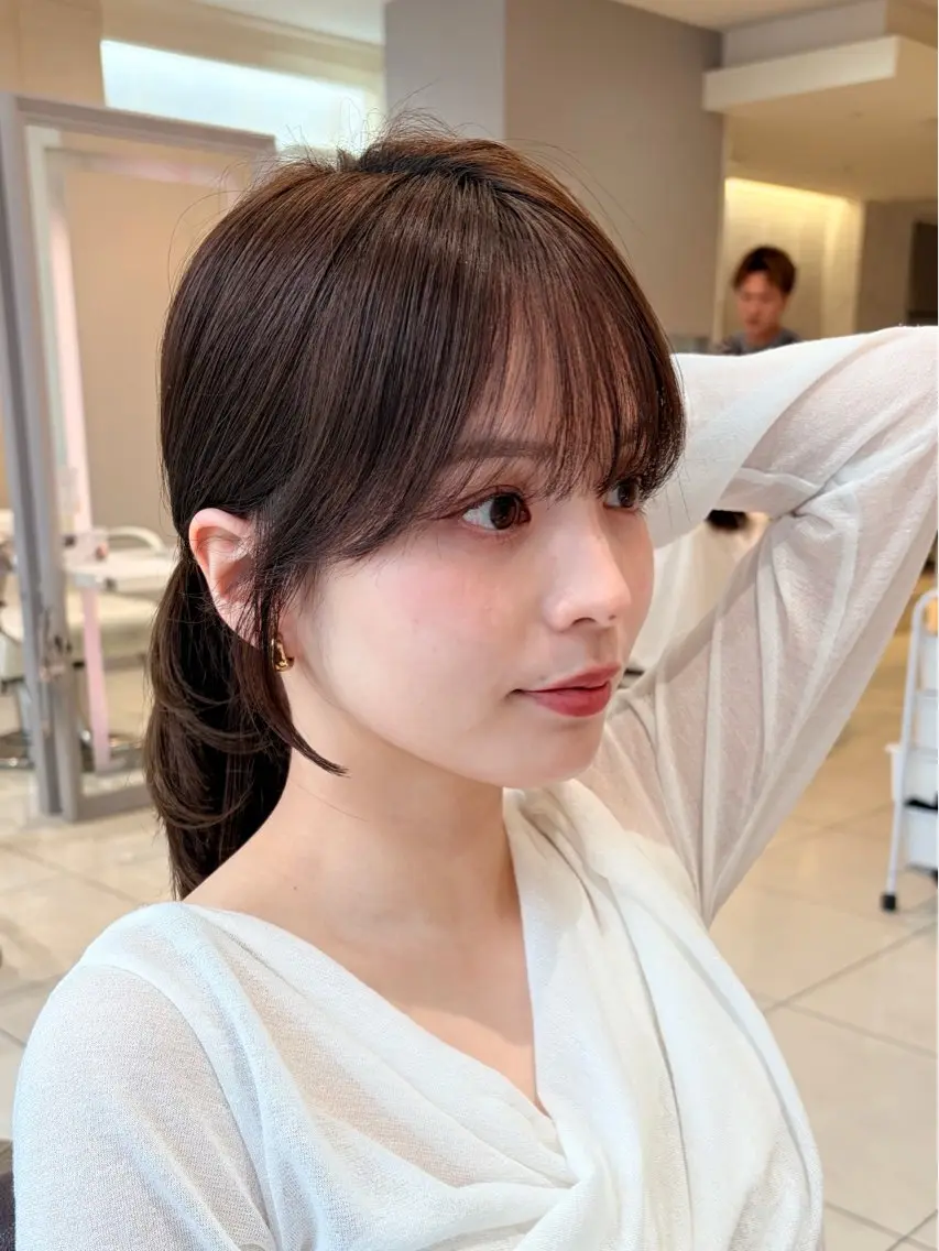 セミロング カラー ワンカールレイヤー 顔周り☺︎shunのヘアスタイル
