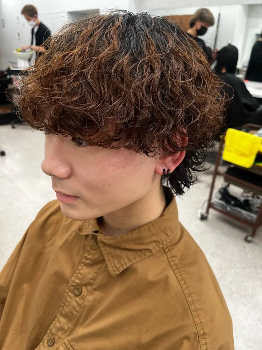 パーマ メンズ カット パーマ 🍐シャドウパーマ メンズ特化/守岡🍐のヘアスタイル
