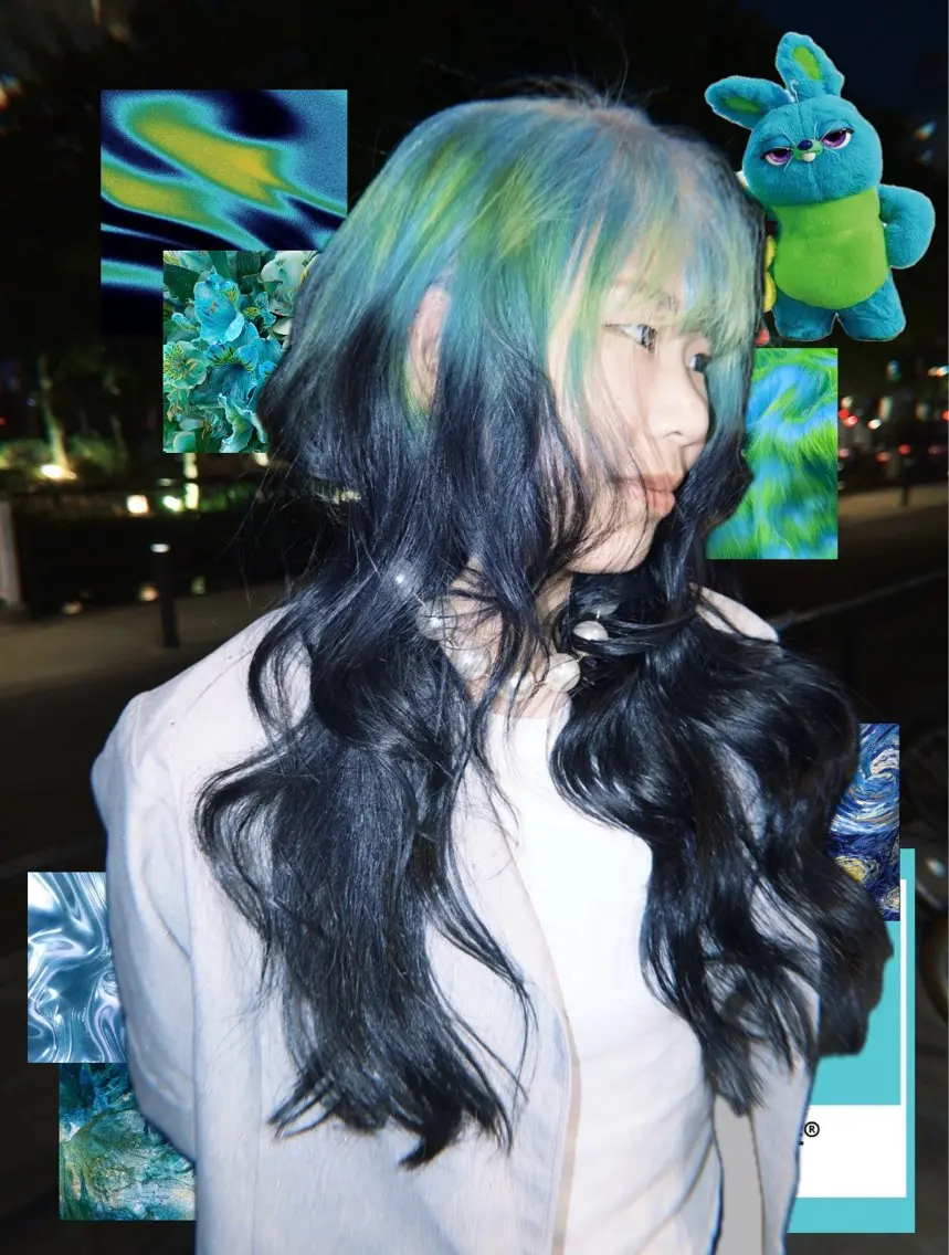 ミディアム カラー ヘアカラー 岡山ハイトーン・ ルーツカラー/こもものヘアスタイル