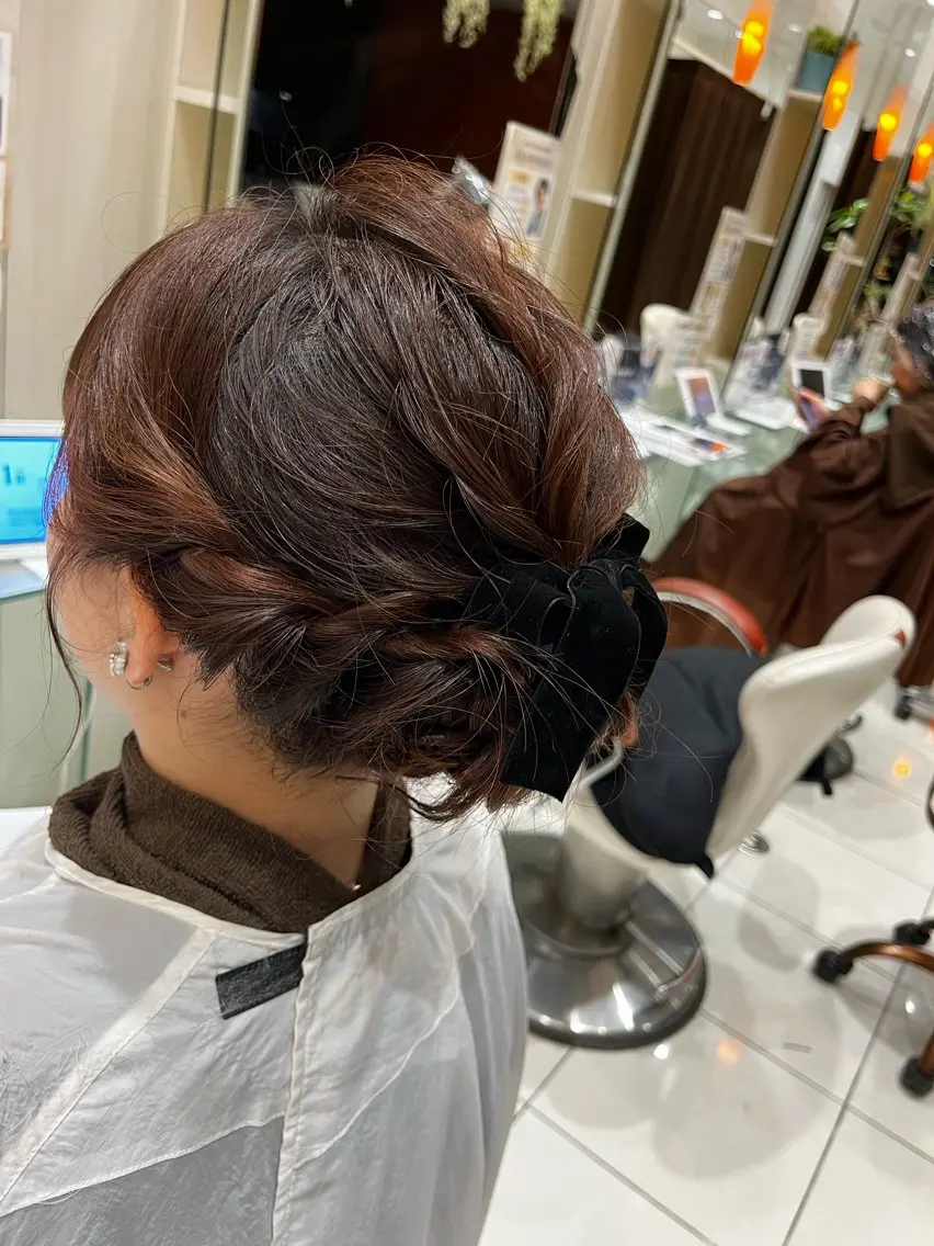 ヘアアレンジ ヘアセット 重留 梨々のヘアスタイル