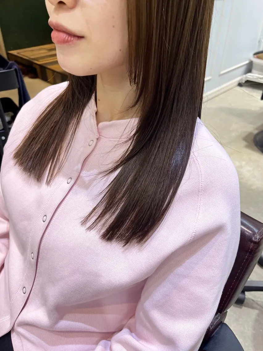 セミロング カラー レイヤーカット 似合わせカット カット ヘアカラー 🦩レイヤー|透明感 カラー🦩makoのヘアスタイル
