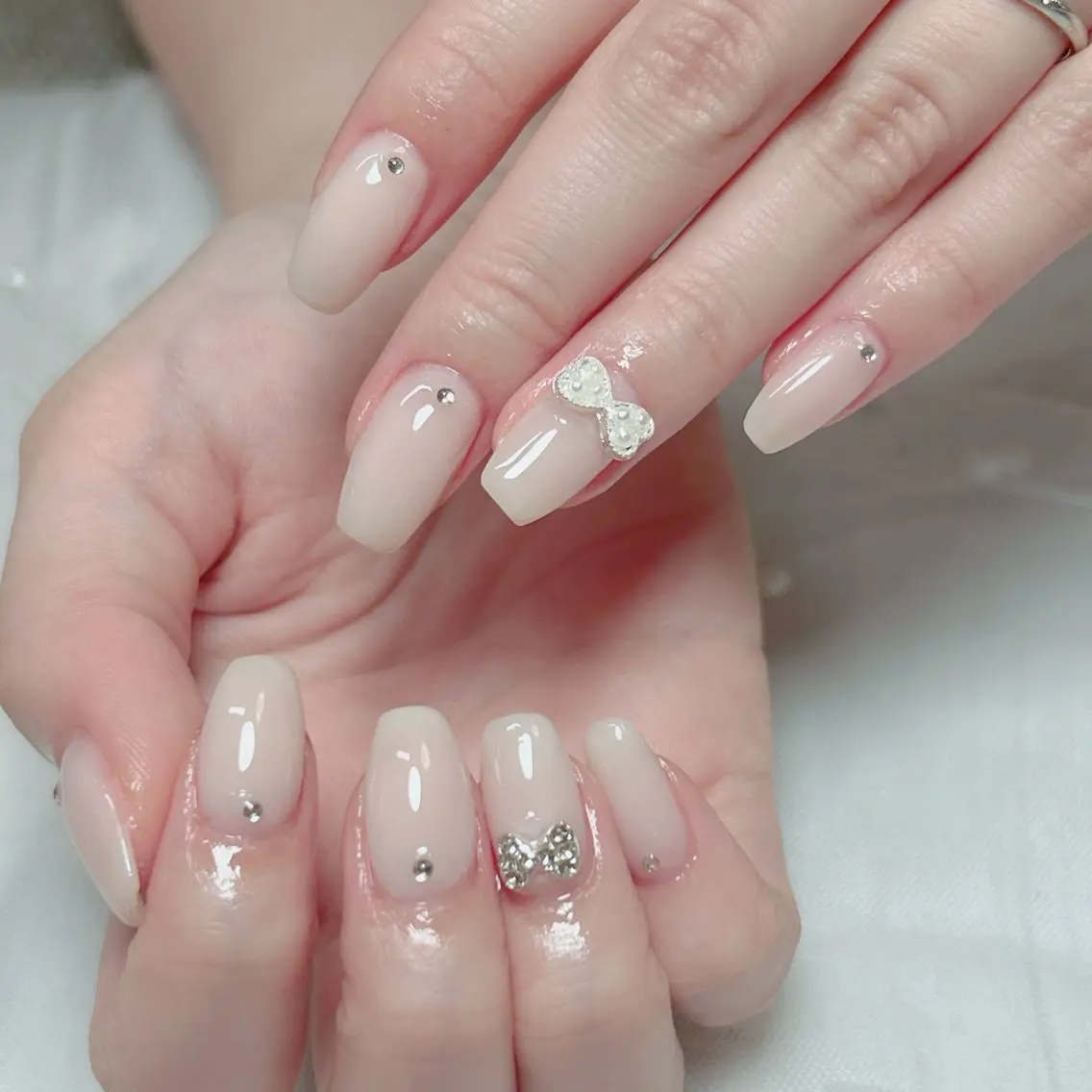 ネイル ジェルネイル 韓国ネイル ニュアンスネイル シンプルネイル ワンホンネイル ハンドネイル Cute Tips nailのネイルデザイン