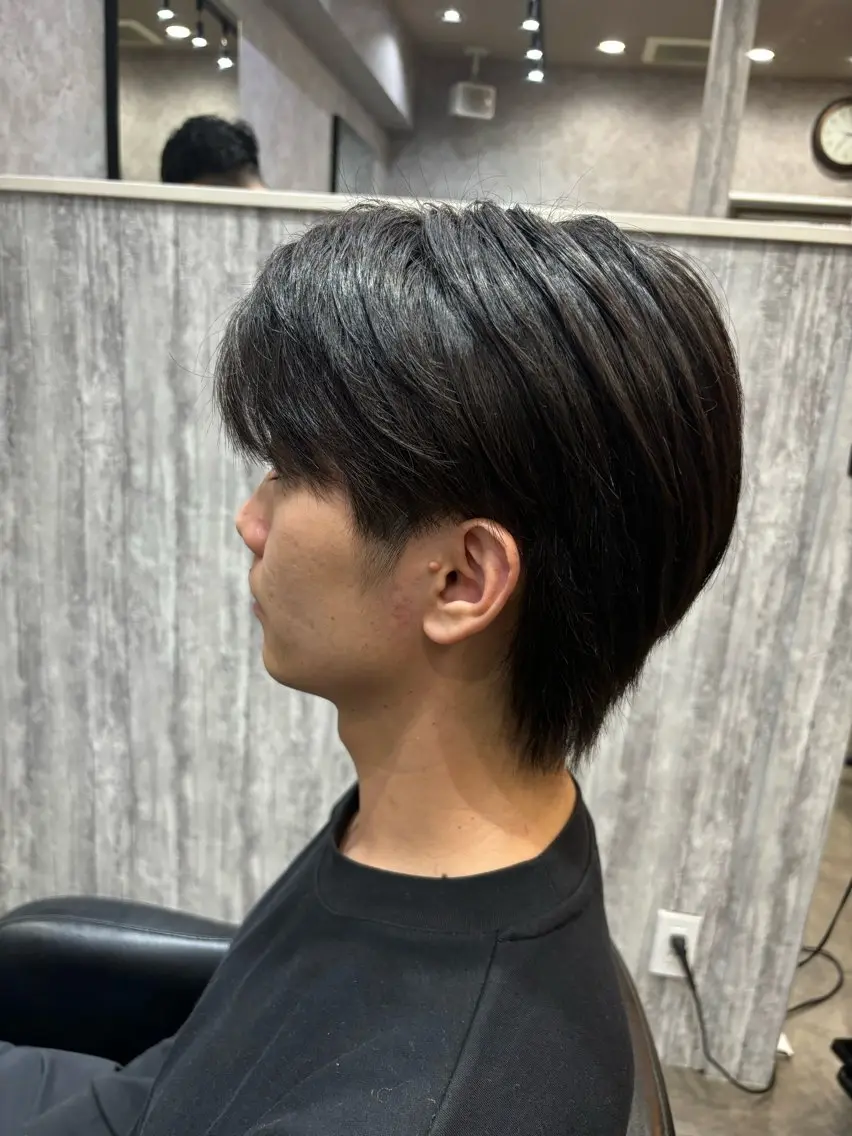 メンズカット+ダウンパーマの写真