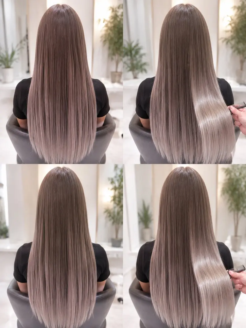 ロング カラー ササ キのヘアスタイル