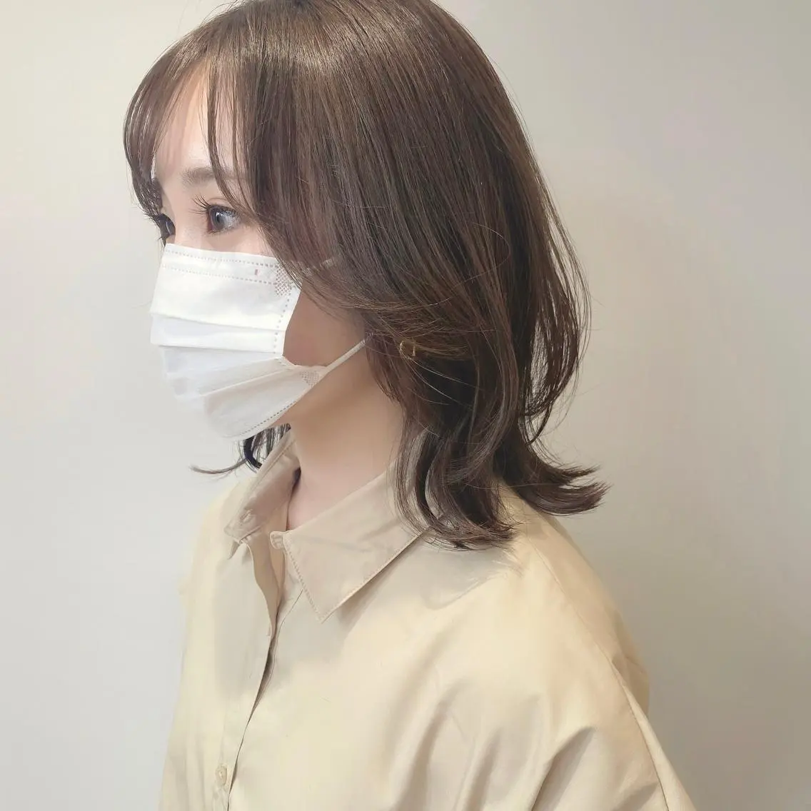 ミディアム ミディアムレイヤー 韓国風ヘア レイヤーカット Eleanor梅田店 REMIのヘアスタイル