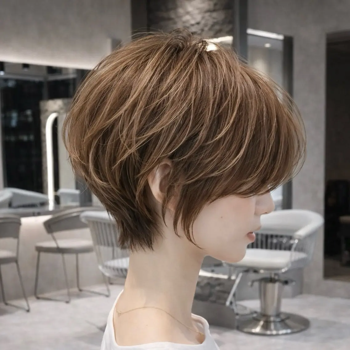 ショート カラー カット ヘアカラー トリートメント 《髪質改善✖️レイヤ ー🩶》ナオヤのヘアスタイル
