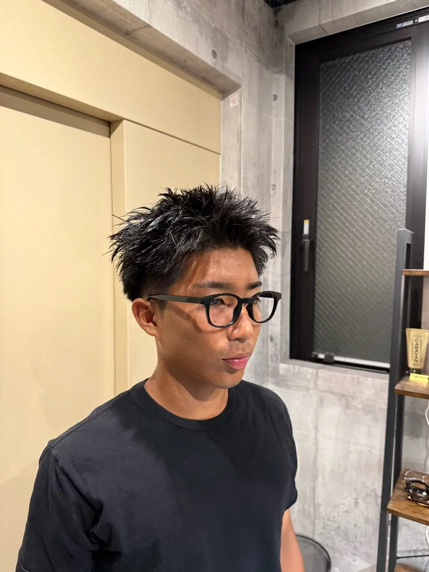 ショート メンズ 大阪梅田メンズサロン メンズパーマ荒川琢磨のヘアスタイル