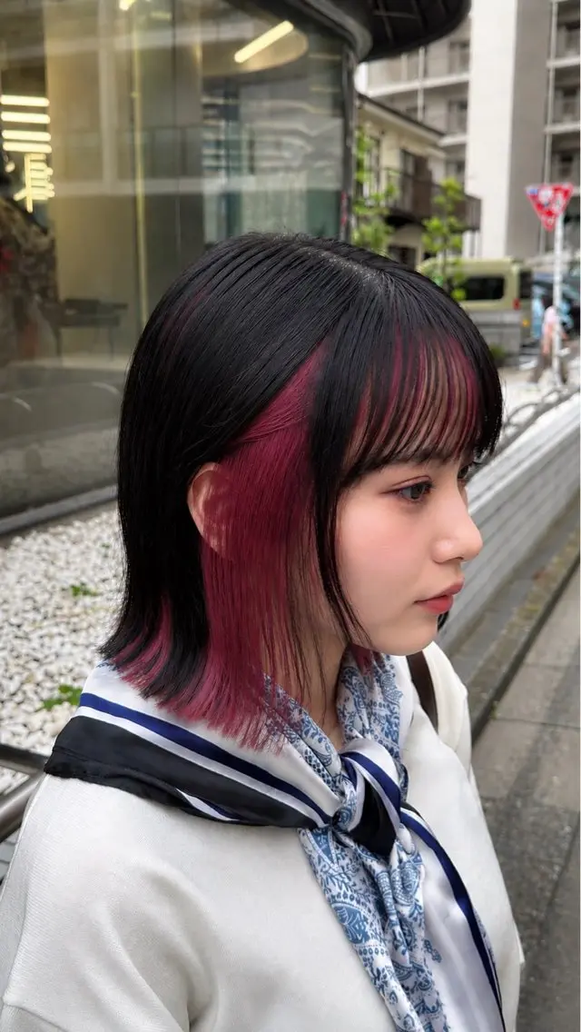 ミディアム カラー 田中 真樹のヘアスタイル