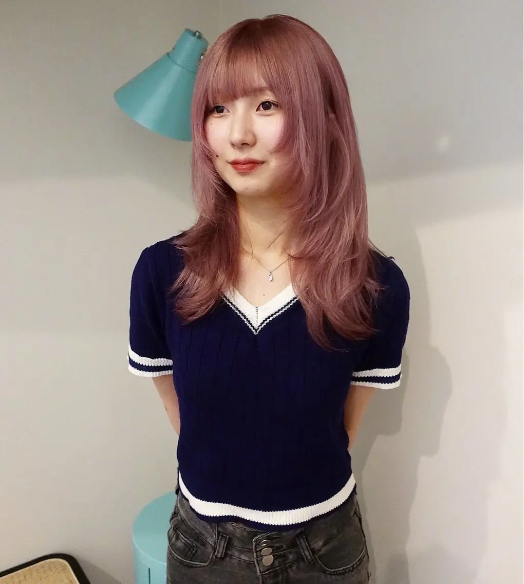 ロング カラー ヘアアレンジ 倉田 光希のヘアスタイル