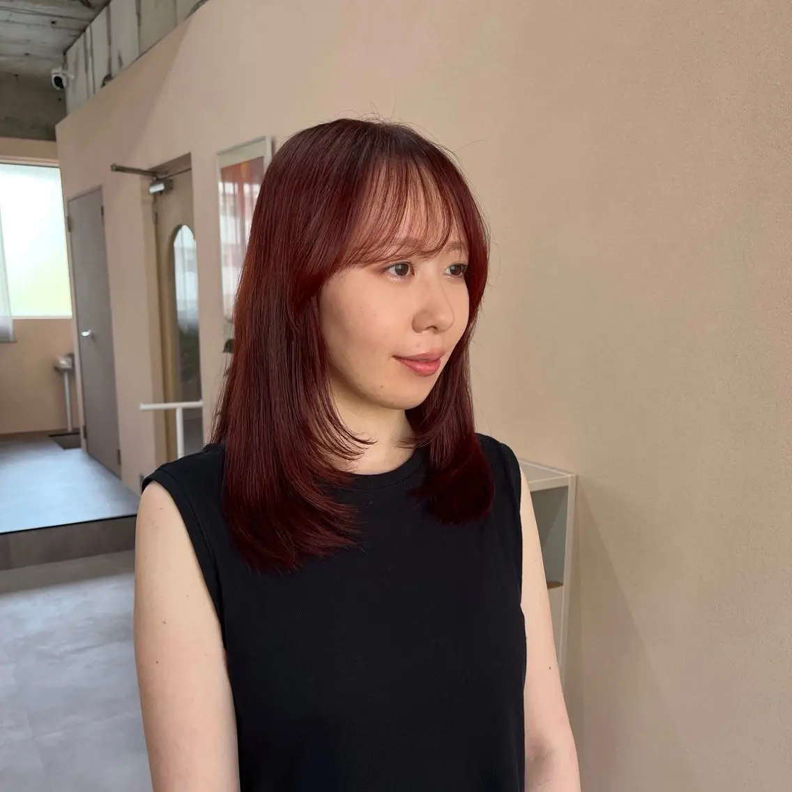 ミディアム カラー ベージュカラー ブリーチ 透明感カラー ダブルカラー ブリーチなしカラー カット ヘアカラー トリートメント 髪質改善カラー/ボブ 🌻Mutsumiのヘアスタイル