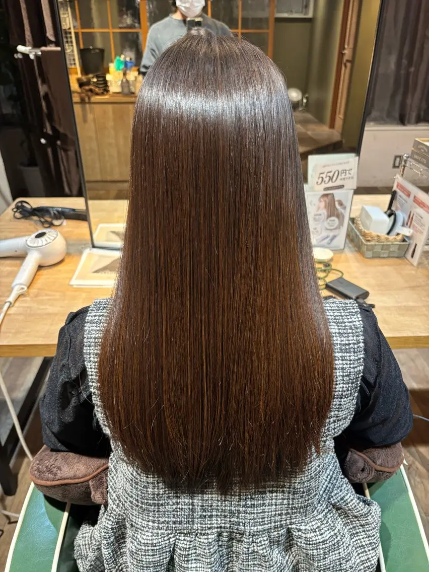ロング パーマ 縮毛矯正 渡邊 陽大のヘアスタイル
