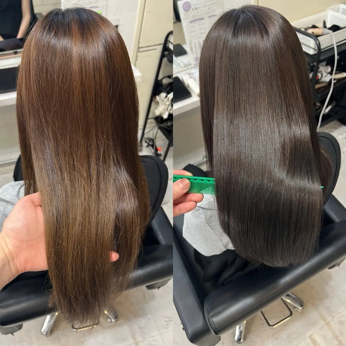 ロング カラー グレージュ オリーブグレージュ オリーブグレー 髪質改善 トリートメント カット ヘアカラー トリートメント ✨レイヤー/髪質改善 /エクステ✨ナカムラのヘアスタイル