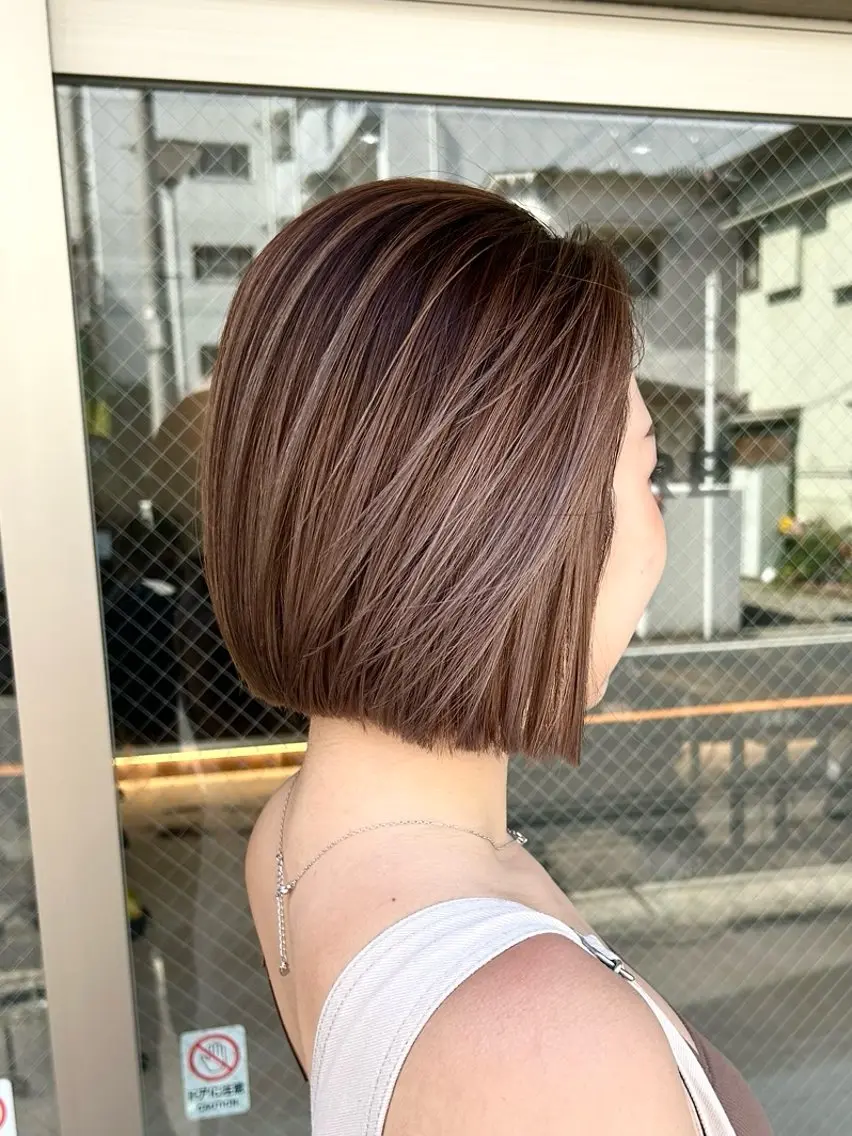 ミディアム カラー カット ヘアカラー トリートメント ヘアセット 🌷横浜/レイヤー /艶カラー🌷のヘアスタイル
