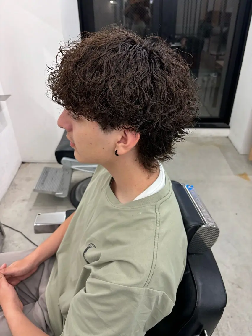 パーマ メンズ カット パーマ トリートメント 土岐/メンズ専門 パーマ特化美容師🌀のヘアスタイル