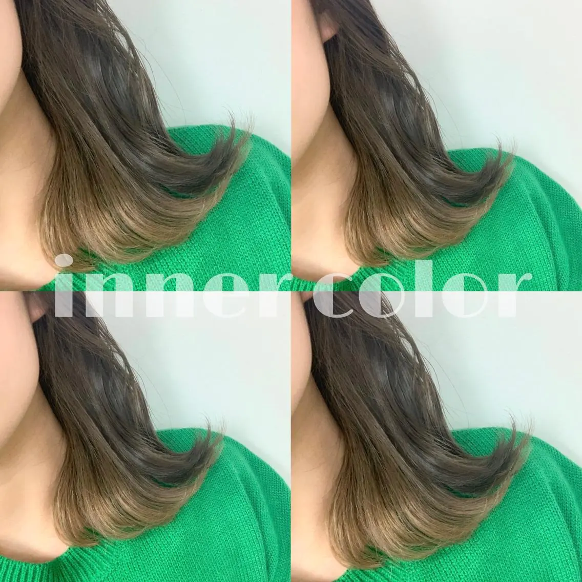セミロング カラー 小澤 志穂のヘアスタイル