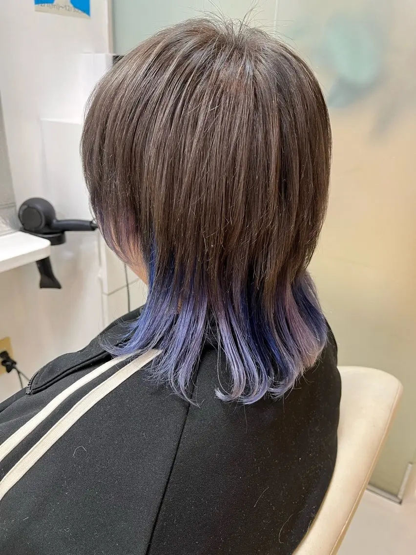 ミディアム カラー インナーカラー 柳川 玲也のヘアスタイル
