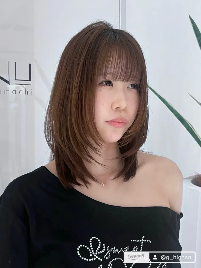 ミディアム カット 中田 姫歌のヘアスタイル