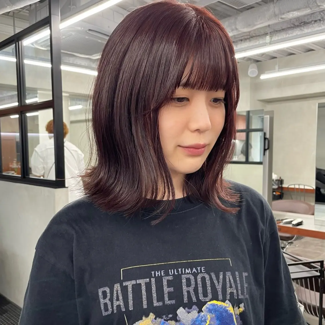 ミディアム カラー カット ヘアカラー トリートメント 🤍ブリーチなしカラ ー/渋谷/YUU🤍のヘアスタイル
