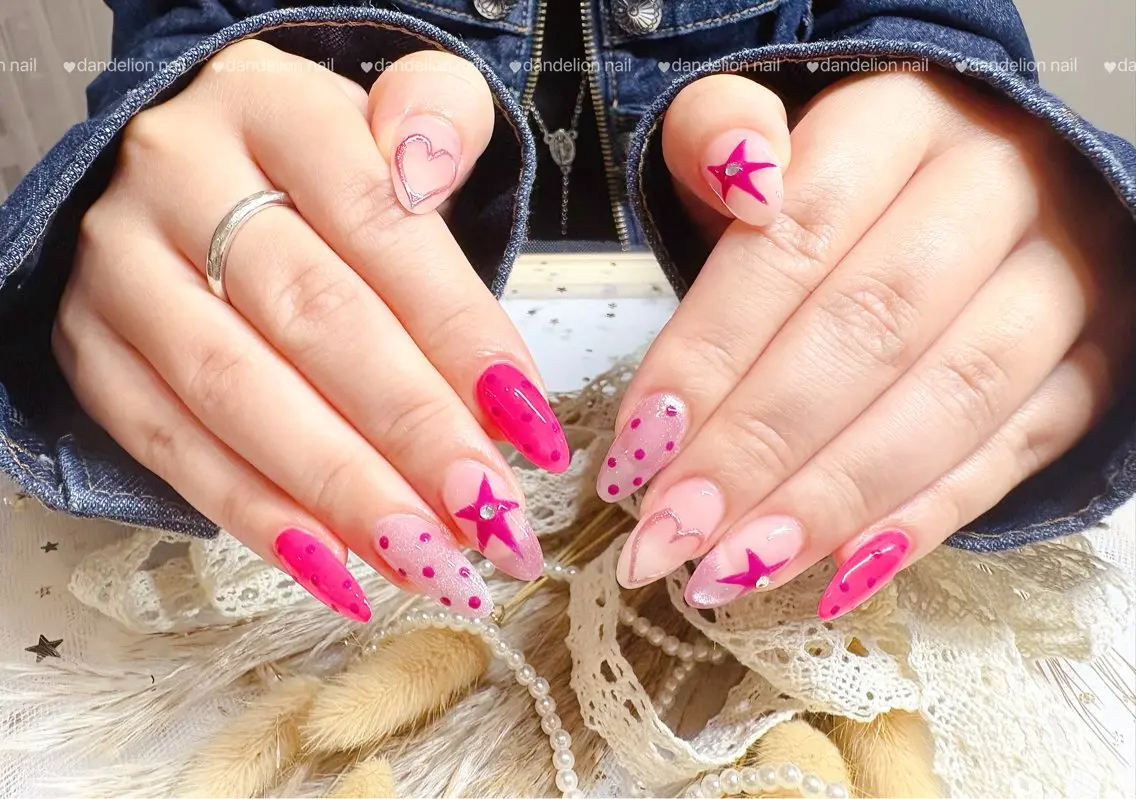 ネイル アートネイル 持ち込み ワンホンネイル ハンドネイル dandelion nail北千住のネイルデザイン