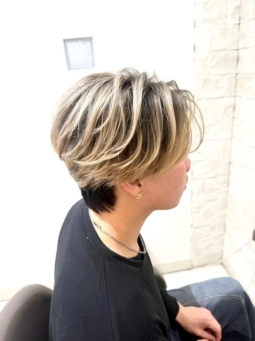 メンズバレイヤージュ＋カットの写真