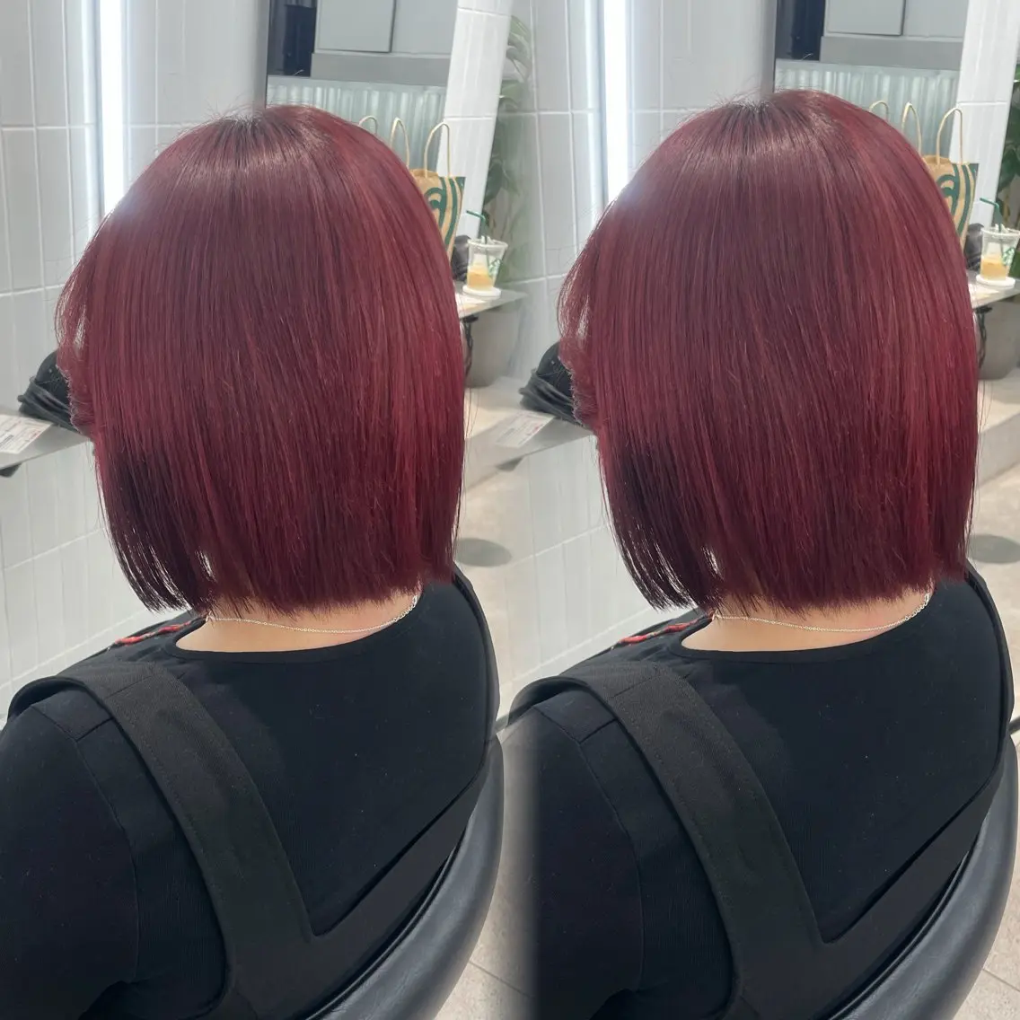 ミディアム カラー レッドカラー カット ヘアカラー ✨無料カット募集中✨ ONYXのヘアスタイル