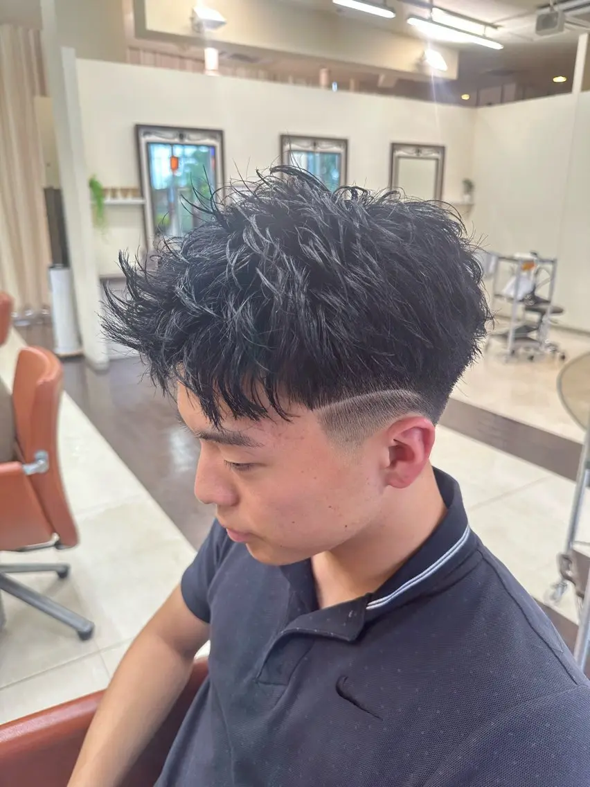 ショート カラー パーマ メンズ カット ヘアセット 成田No.1 メンズヘア/清和武虎のヘアスタイル