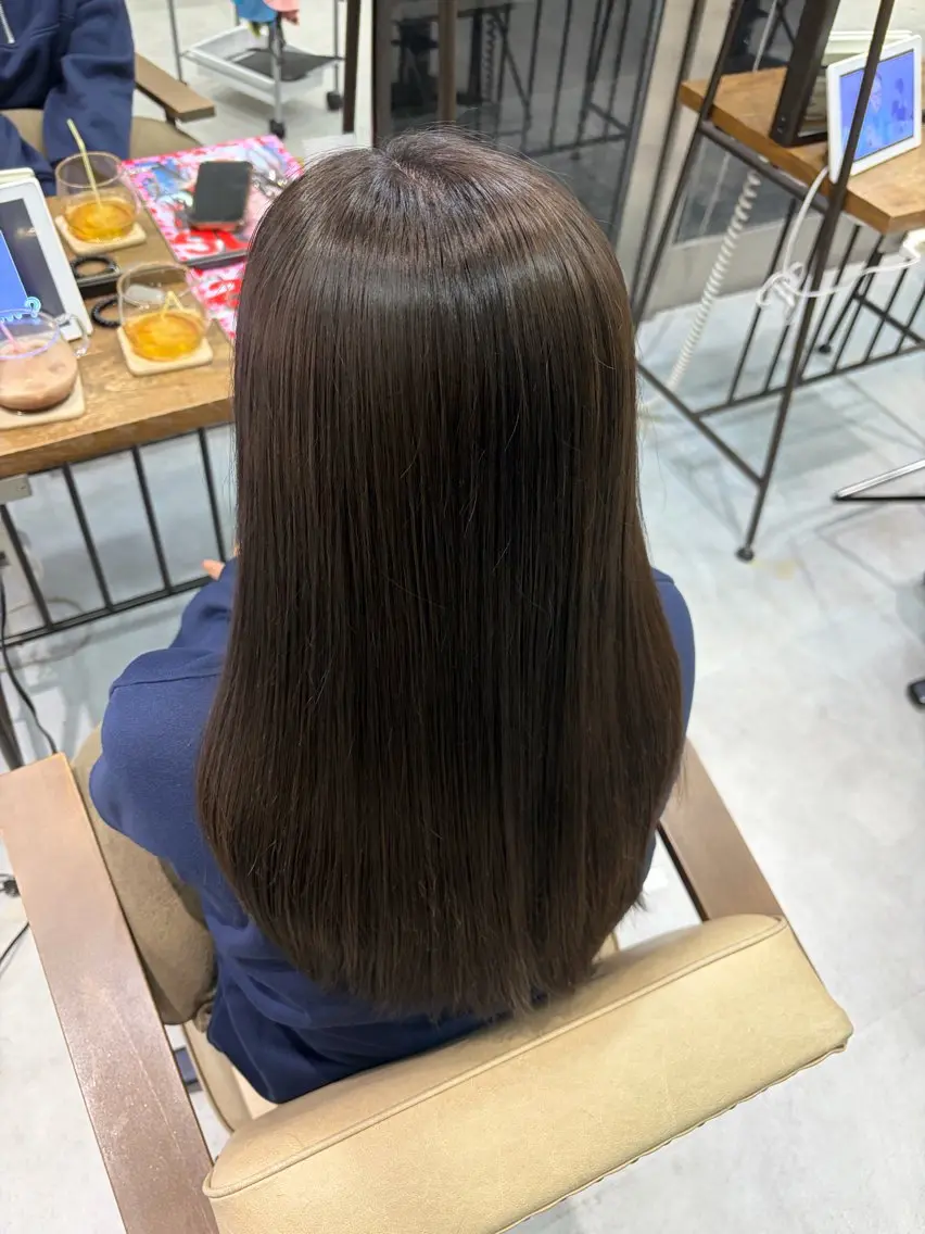 ロング カラー ブリーチなしwカラー /艶カラー/oukaのヘアスタイル